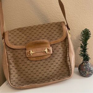 Gucci Vintage Micro GG crossbody Brown leather bag
